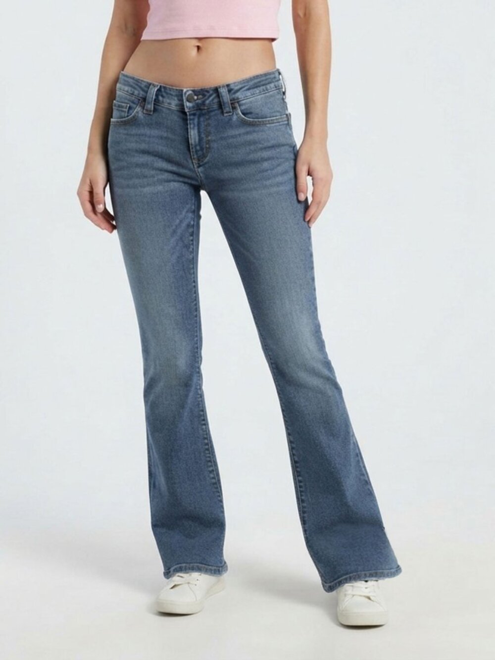 Vintage Frankie B Low Rise Flare Jeans Blue Y2K Bootcut Stretch Denim Size 2 USA